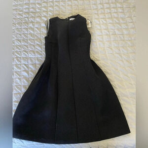 Calvin Klein Black scuba mesh structured mini dress